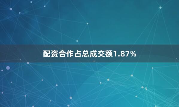 配资合作占总成交额1.87%